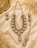 Rose Quartz & Crystal Necklace Set