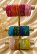 Multicolor Beaded Bangle Collection