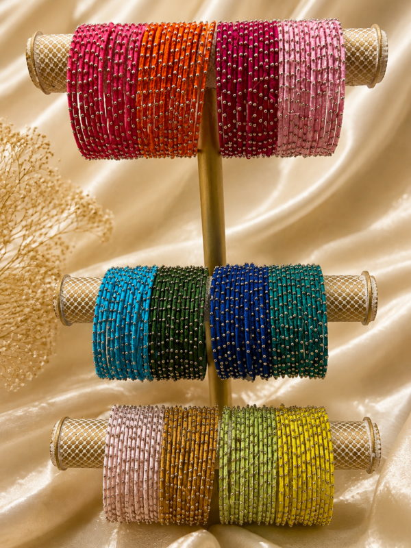 Multicolor Beaded Bangle Collection