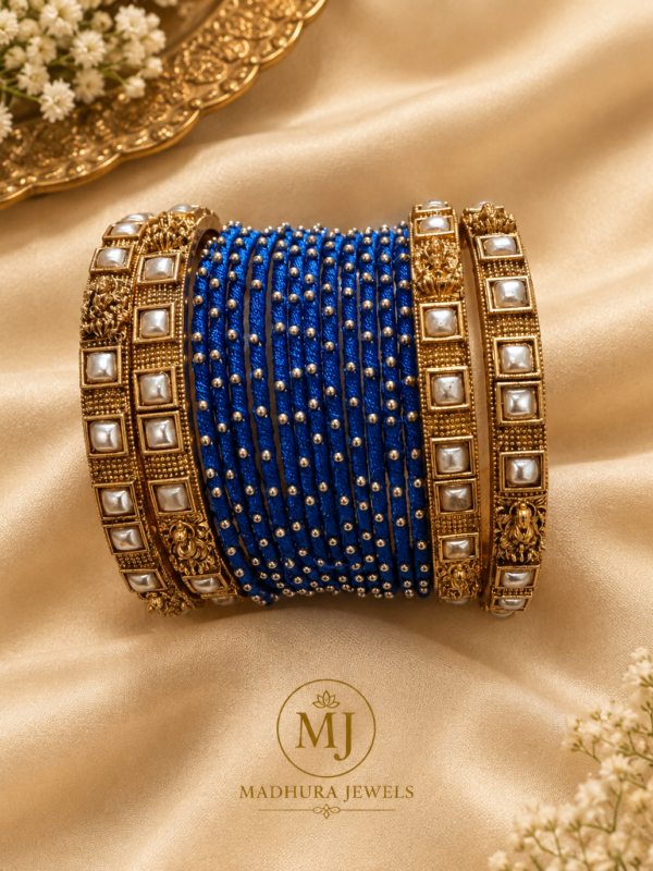 Royal Blue Thread Bangles
